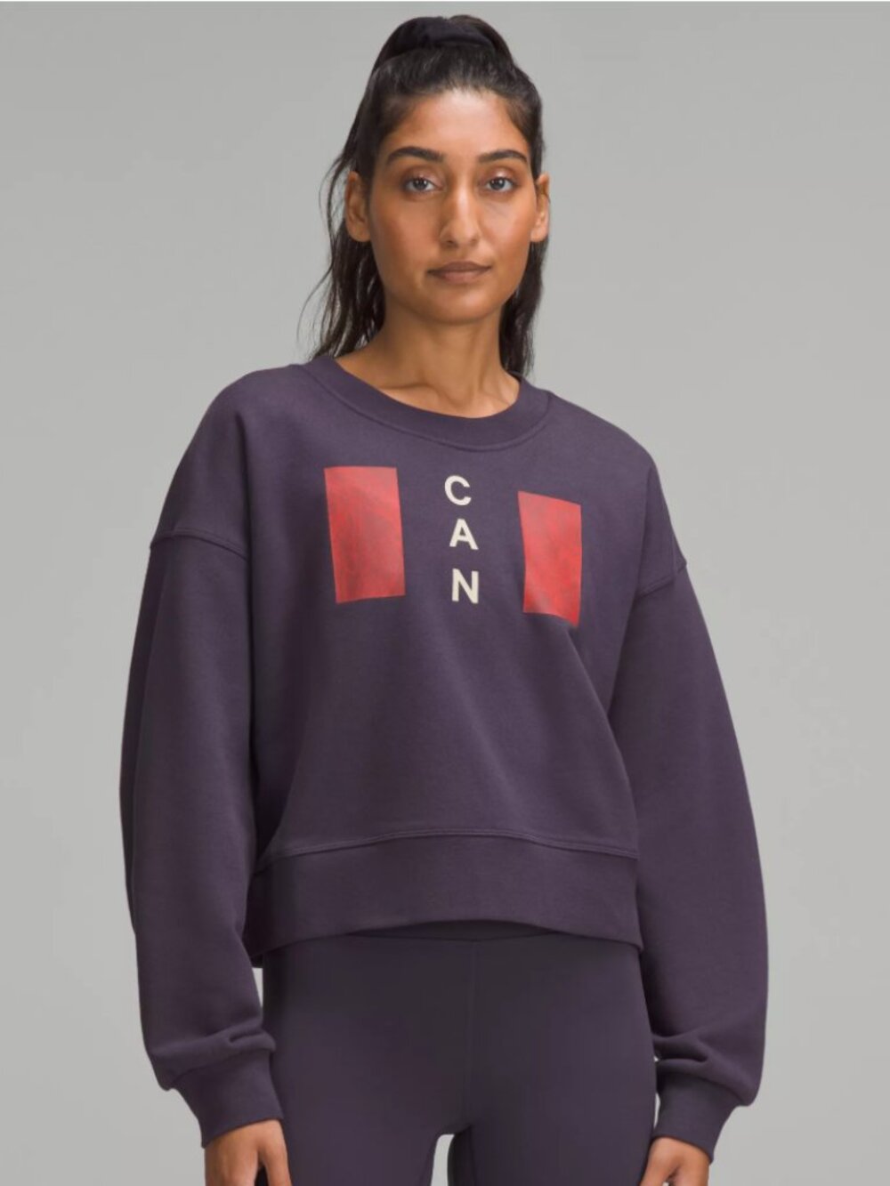 Lululemon Team Canada Cropped Crew - Atmospheric Purple - Picture 1 of 1
